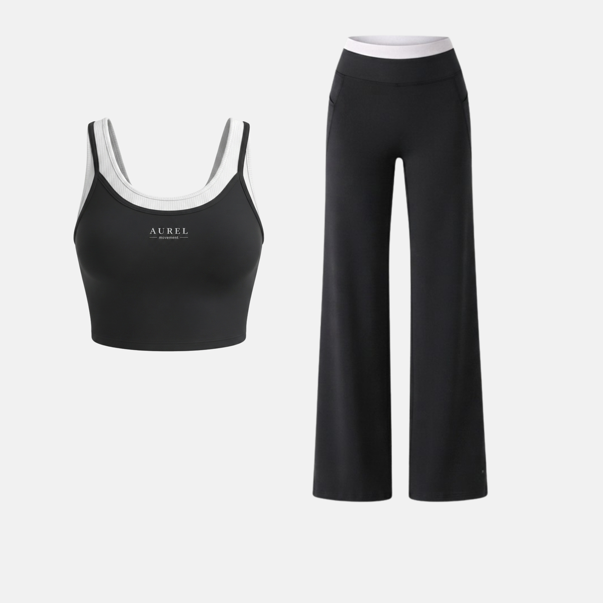 STUDIO SET  —  Top + Flare Pants